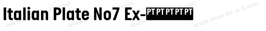 Italian Plate No7 Ex字体转换